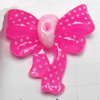 Resin Cabochons, No Hole Headwear & Costume Accessory, Bowknot, The other side is Flat 28x28mm, Sold by Bag