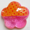 Resin Cabochons, No Hole Headwear & Costume Accessory, Flower, The other side is Flat 19mm, Sold by Bag