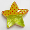 Resin Cabochons, No Hole Headwear & Costume Accessory, Star, The other side is Flat 21mm, Sold by Bag