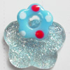 Resin Cabochons, No Hole Headwear & Costume Accessory, Flower, The other side is Flat 11x12mm, Sold by Bag