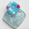 Resin Cabochons, No Hole Headwear & Costume Accessory, Diamond, The other side is Flat 11x13mm, Sold by Bag
