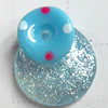 Resin Cabochons, No Hole Headwear & Costume Accessory, Round, The other side is Flat 10x12mm, Sold by Bag