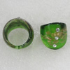 Lampwork Glass Rings Mix Color, Ring size:17-19mm, Sold by Box