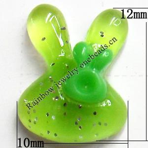 Resin Cabochons, No Hole Headwear & Costume Accessory, Animal, The other side is Flat 10x12mm, Sold by Bag