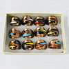 Lampwork Glass Rings Mix Color, Ring size:17-19mm, Sold by Box