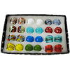 Lampwork Glass Rings Mix Color, Ring size:17-19mm, Sold by Box