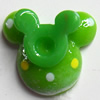 Resin Cabochons, No Hole Headwear & Costume Accessory, Animal Head, The other side is Flat 12x11mm, Sold by Bag