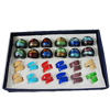 Lampwork Glass Rings Mix Color, Ring size:17-19mm, Sold by Box