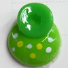 Resin Cabochons, No Hole Headwear & Costume Accessory, Round, The other side is Flat 10x12mm, Sold by Bag