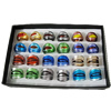 Lampwork Glass Rings Mix Color, Ring size:17-19mm, Sold by Box