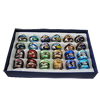 Lampwork Glass Rings Mix Color, Ring size:17-19mm, Sold by Box