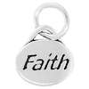 Zinc Alloy Message Pendant, Nickel-free and Lead-free, The Charm with One Side Word, 11x11mm, Sold by PC