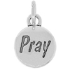 Zinc Alloy Message Pendant, Nickel-free and Lead-free, The Charm with One Side Word, Flat Round, 11x15mm, Sold by PC