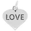 Zinc Alloy Message Pendant, Nickel-free and Lead-free, The Charm with One Side Word, Heart,18x18mm, Sold by PC