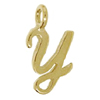 Zinc Alloy Alphabet Pendant, Gold Color, Nickel-free and Lead-free, Script Alphabet Charm A-Z, Approx 10x5mm, Sold by PC