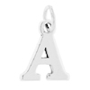 Zinc Alloy Alphabet Pendant, Silver Color, Nickel-free and Lead-free, Alphabet Charm A-Z, Approx 14-15mm long,Sold by PC