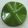 Acrylic Beads Plated AB, Twist Flat Round 34mm Hole:2mm, Sold by Bag