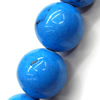 Turquoise Beads, Round 4mm Hole:About 1-1.5mm, Sold per 16-inch Strand