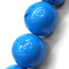 Turquoise Beads, Round 8mm Hole:About 1-1.5mm, Sold per 16-inch Strand