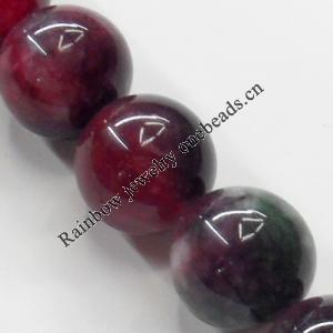 Natural Gemstone Beads, Round 6mm Hole:About 1-1.5mm, Sold per 16-inch Strand