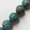 Turquoise Beads, Round 6mm Hole:About 1-1.5mm, Sold per 16-inch Strand