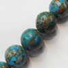 Turquoise Beads, Round 12mm Hole:About 1-1.5mm, Sold by KG