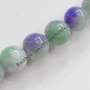 Natural Gemstone Beads, Round 4mm Hole:About 1-1.5mm, Sold per 16-inch Strand