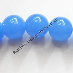 Natural Gemstone Beads, Round 4mm Hole:About 1-1.5mm, Sold per 16-inch Strand