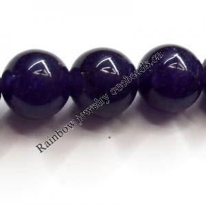 Natural Gemstone Beads, Round 4mm Hole:About 1-1.5mm, Sold per 16-inch Strand