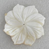Carved Shell Pendant, Flower 54mm Hole:1mm, Sold by PC