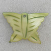 Carved Shell Pendant, Butterfly 50x34mm Hole:1.5mm, Sold by PC