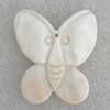 Carved Shell Pendant, Butterfly 40x36mm Hole:1mm, Sold by PC