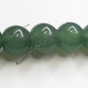 Natural Gemstone Beads, Round 10mm Hole:About 1-1.5mm, Sold per 16-inch Strand