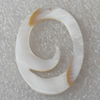 Carved Shell Pendant, 40x28mm Hole:1mm, Sold by PC