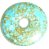 Turquoise Stone Pendant, Flat Round, 45mm, Sold by PC