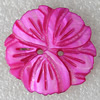 Carved Shell Pendant, Flower 33mm Hole:2mm, Sold by PC