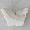 Carved Shell Pendant, Butterfly 62x40mm Hole:1mm, Sold by PC