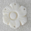 Carved Shell Pendant, Flower 23mm Hole:2mm, Sold by PC