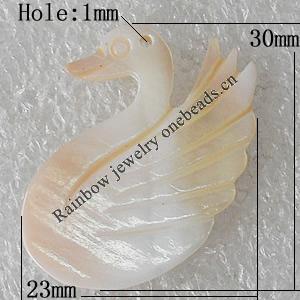 Carved Shell Pendant, Animal 23x30mm Hole:1mm, Sold by PC