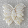 Carved Shell Pendant, Butterfly 41x38mm Hole:1mm, Sold by PC