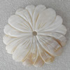 Carved Shell Pendant, Flower 64mm Hole:2mm, Sold by PC