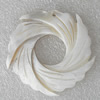 Carved Shell Pendant, Flower 50mm Hole:1mm, Sold by PC