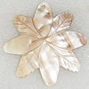 Carved Shell Pendant, Flower 67mm Hole:1mm, Sold by PC