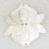 Carved Shell Pendant, Flower 60x52mm Hole:1.5mm, Sold by PC