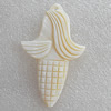 Carved Shell Pendant, Corn 58x38mm Hole:1mm, Sold by PC