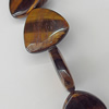 Gemstone Beads Strands, Tiger Eye Triangle 25mm Hole:2mm, Sold per 16-inch strand
