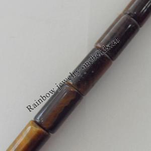 Gemstone Beads Strands, Tiger Eye Column 9x5mm Hole:1mm, Sold per 16-inch strand