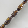 Gemstone Beads Strands, Tiger Eye Faceted Oval 8x19mm Hole:1mm, Sold per 16-inch strand
