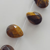Gemstone Beads Strands, Tiger Eye Faceted Teardrop 20x15mm Hole:1mm, Sold per 16-inch strand