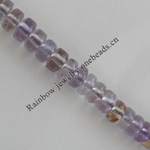 Bead,Amethyst(natural), Flat Round 6x3mm Hole:1mm, Sold per 16-inch strand